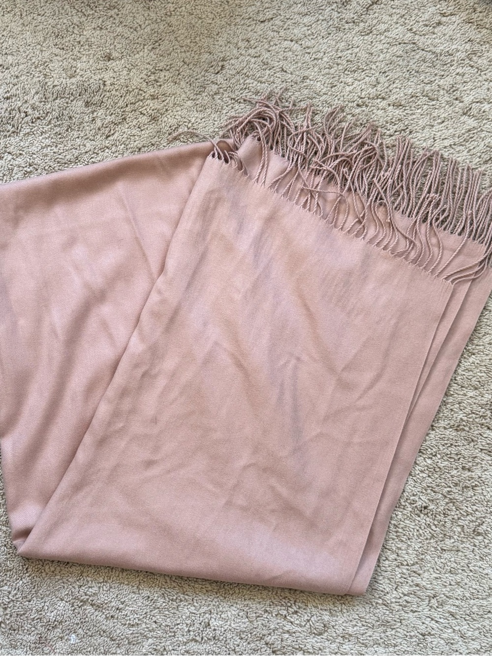 Women’s beige Fringe Wrap Scarf - Unbranded